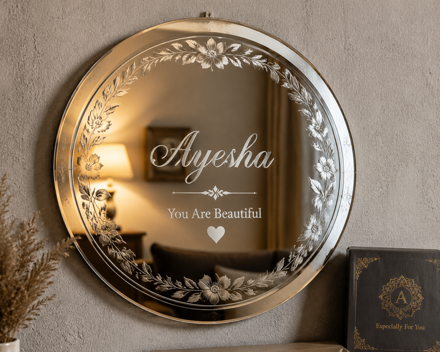 Custom engraved mirrors